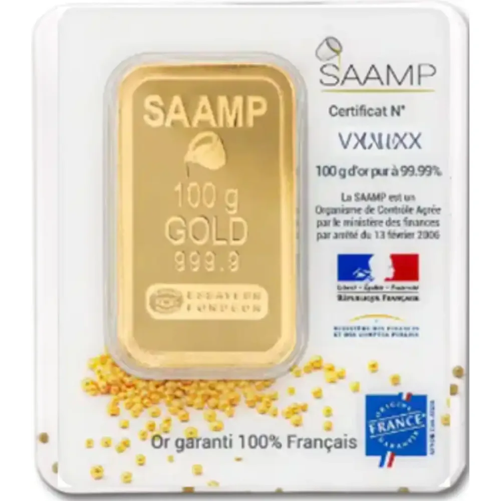 Lingot d'or 100 g
