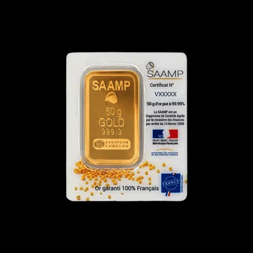 Lingot d'or 50 g